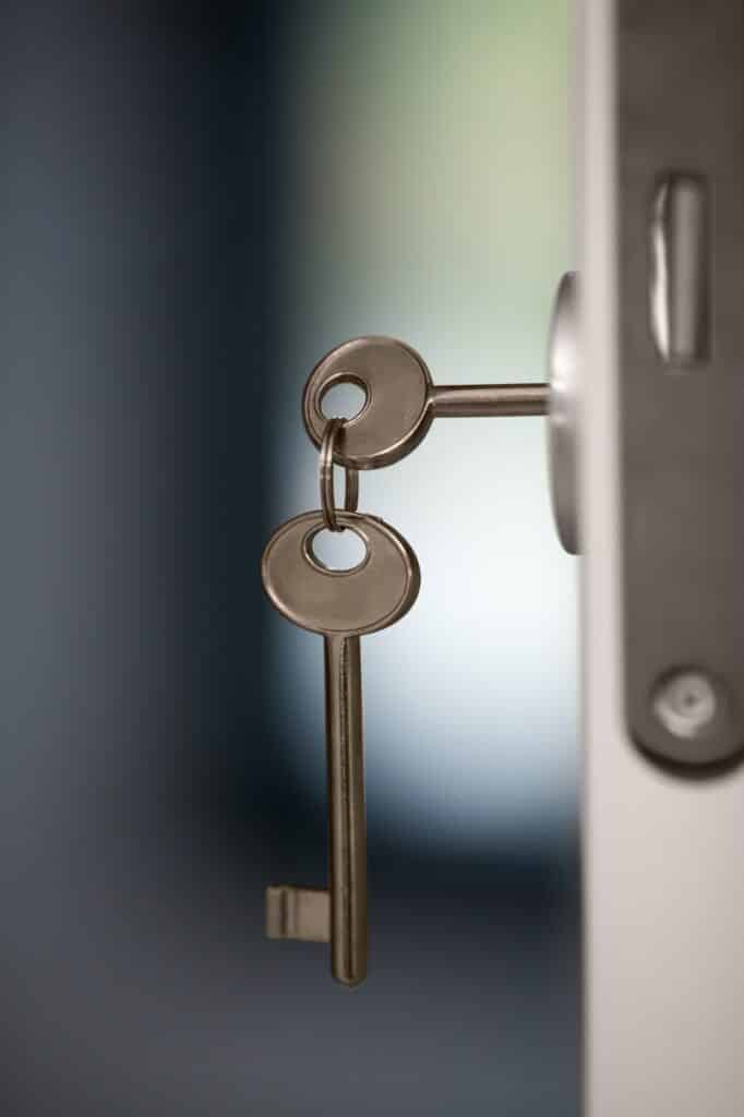 Keys in the door lock